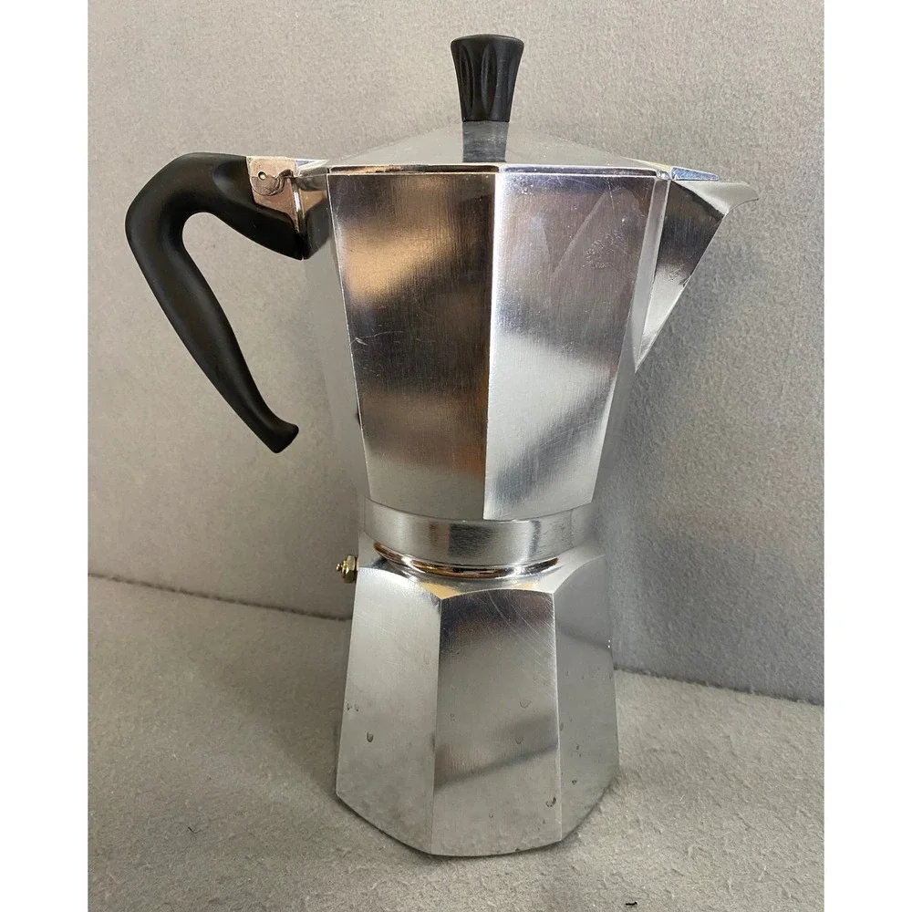 Bialetti Large Moka‎ Express Stovetop Espresso Silver Aluminum 14 cup Italy